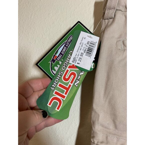 NWT A&N Khakis Cargo Shorts Above Knee Beige Mens Size 34 - Picture 4 of 7